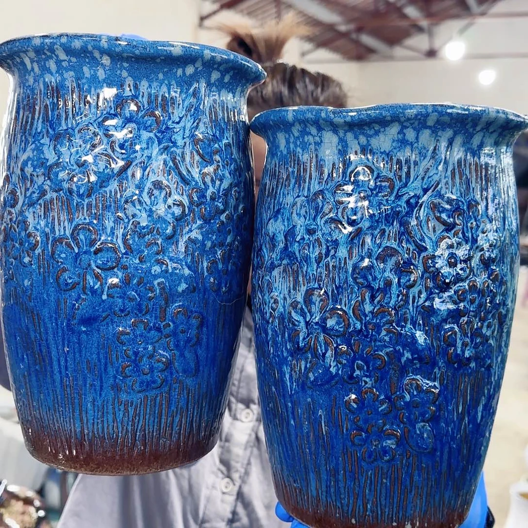 紫砂花盆高24口16