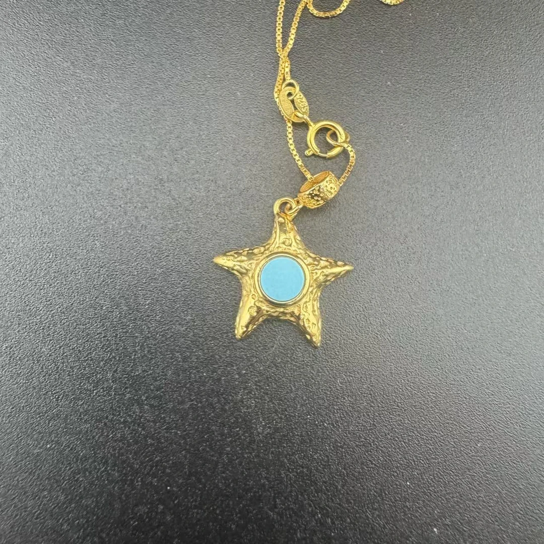 BY1114FLSF标017 北玉精选 绿松石项链 多样性发货