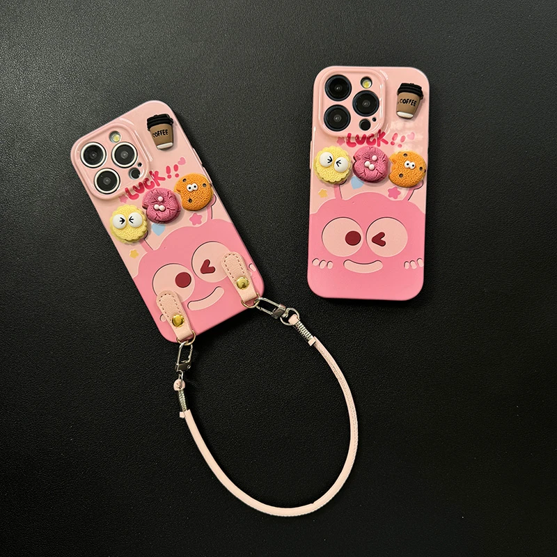 粉煤球表情饼干菲林软壳适用iPhone苹果16手机壳华为oppo小米vivo