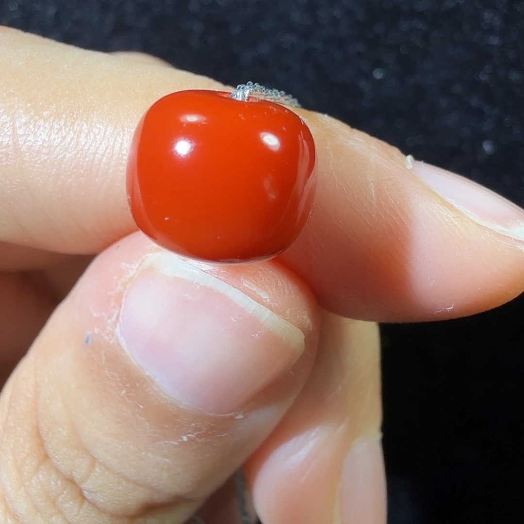 南红玛瑙未镶嵌珠宝半成品10.3锦红单珠