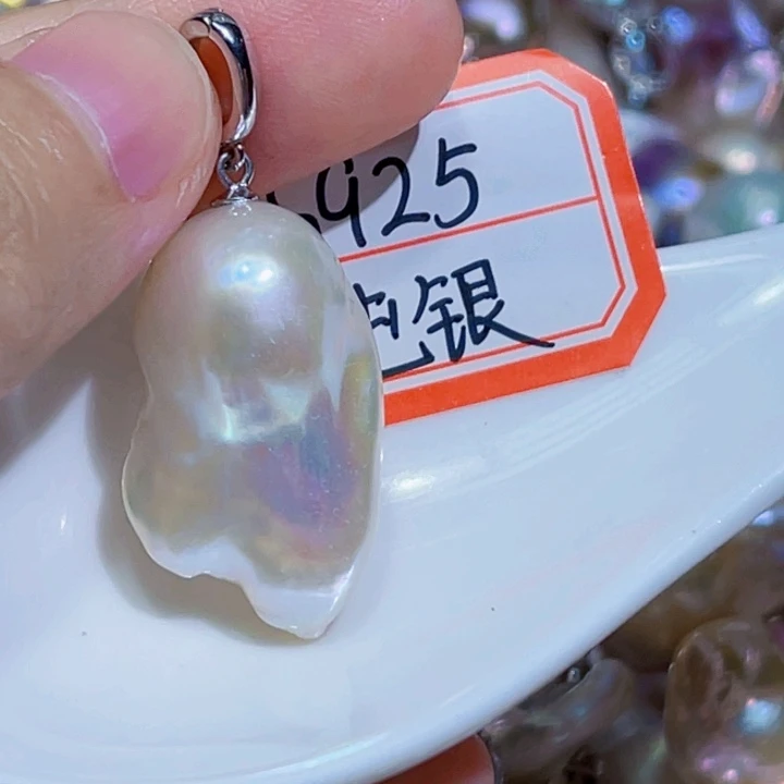 淡水珍珠银S925镶嵌颈饰