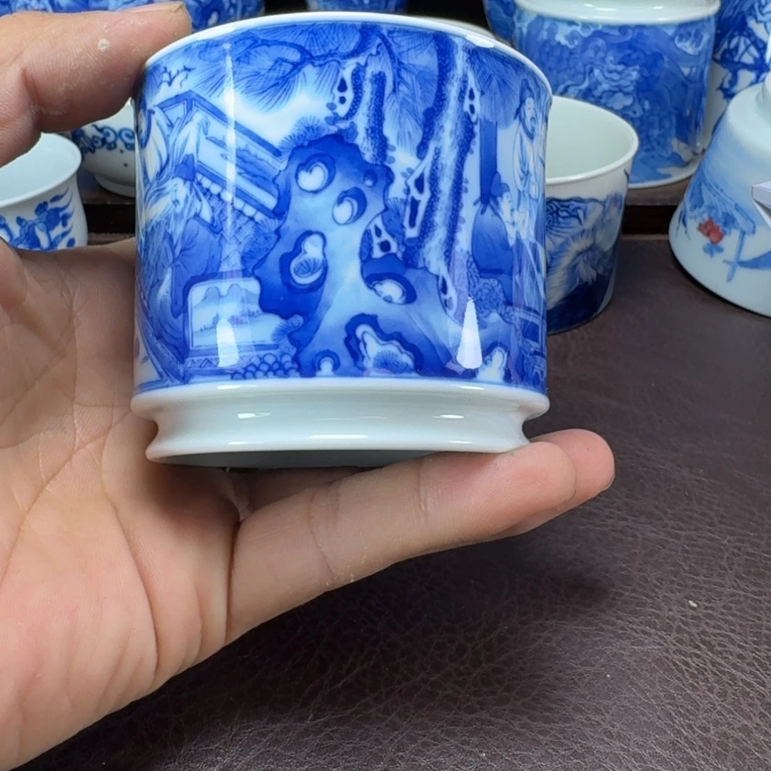 共***量瓷片当代景德镇陶瓷手绘茶具