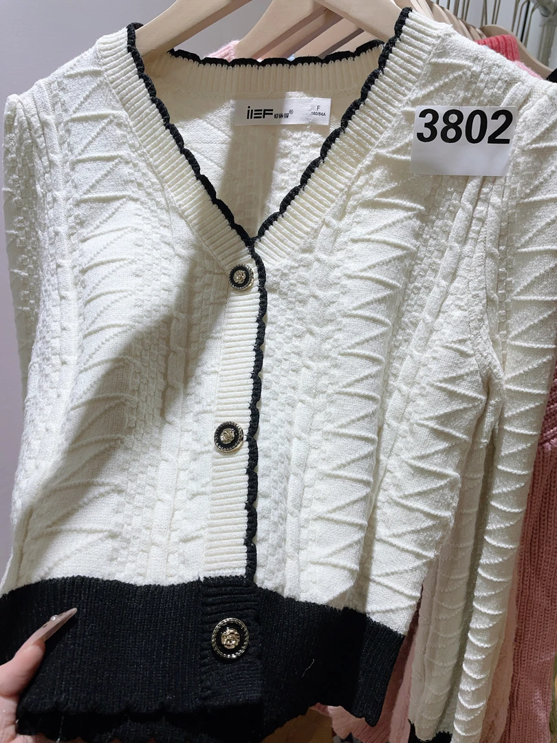 董姐女装毛衣样板毛衣春秋款提花百搭针织打底衫（下单备注编码）