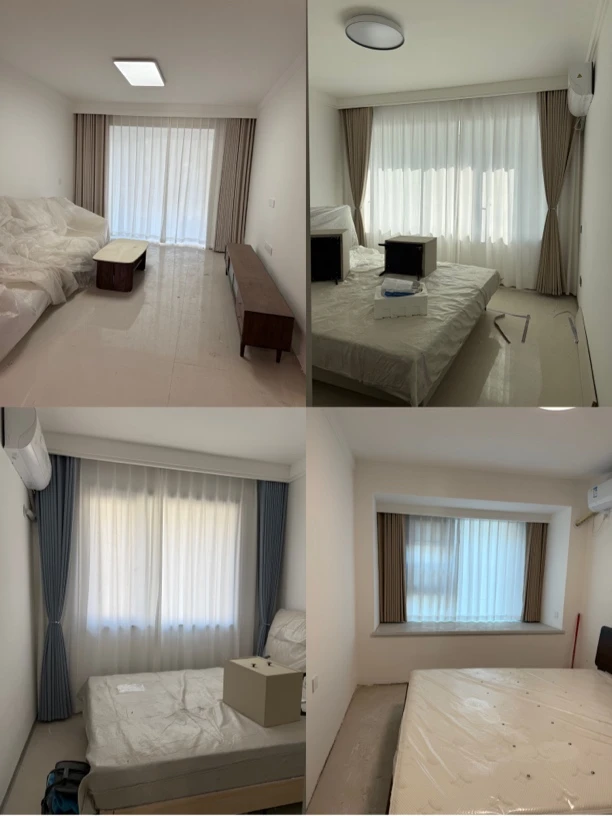 木子郑州全屋定制窗帘定做2025年新款包安装卧室客厅流行全遮光布