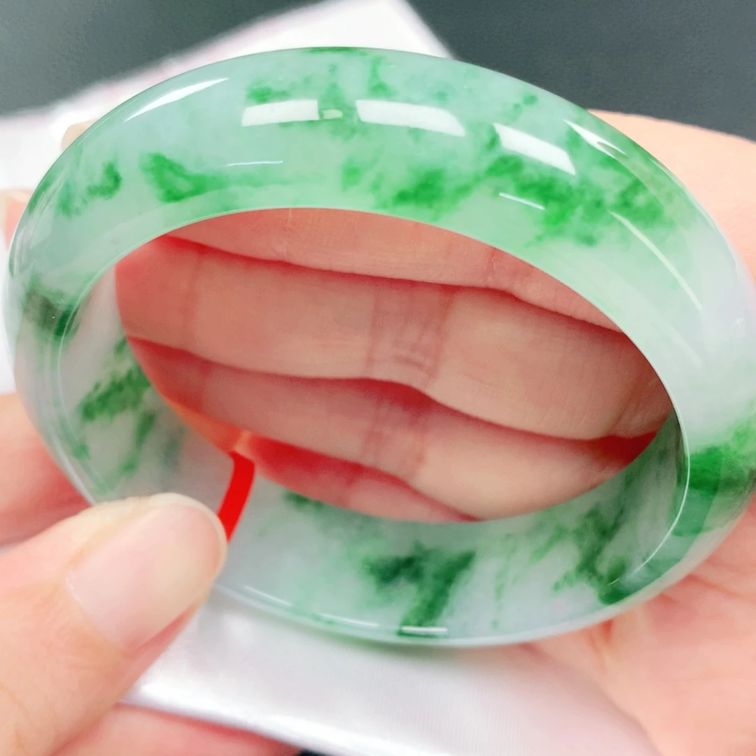 翡翠未镶嵌手镯53圈