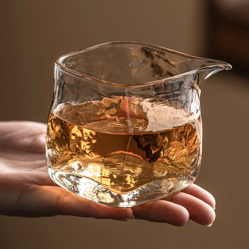 美朵|锤纹公道杯透明玻璃高档茶海泡茶分茶器大容量茶具零配件