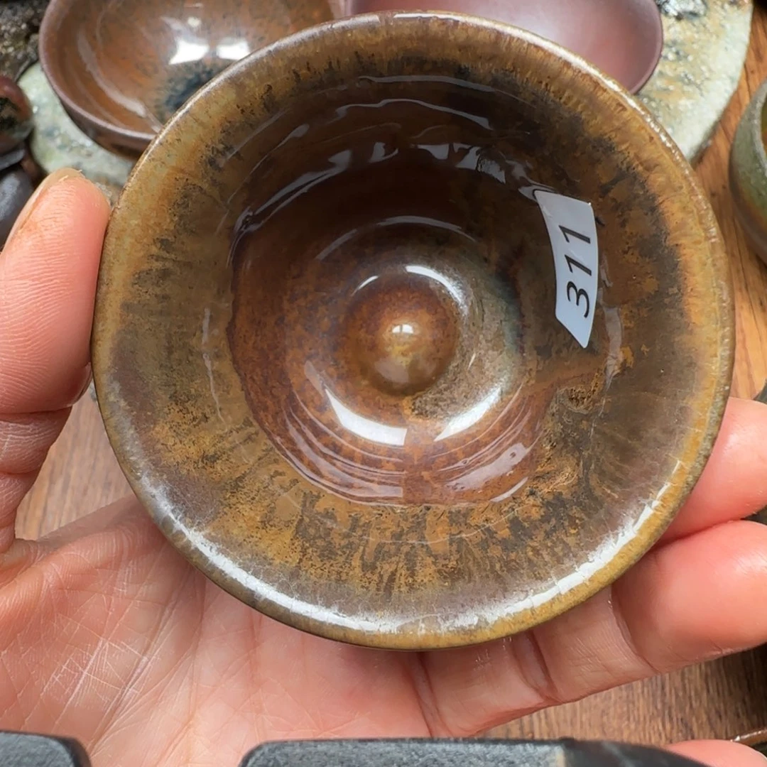 柴烧建盏茶盏茶杯311