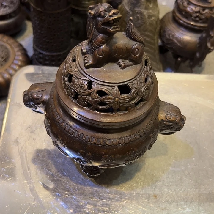 一***前黄铜摆件，文房工艺品摆件