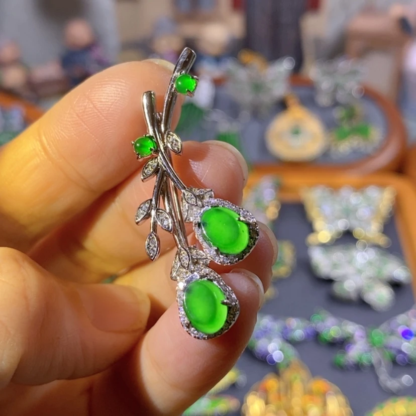 【闪购商品】银S925镶嵌挂件翡翠