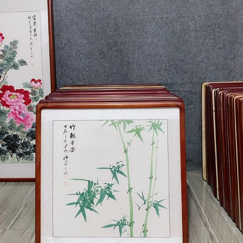 【闪购商品】国画用****9书画作品带框65×65厘米