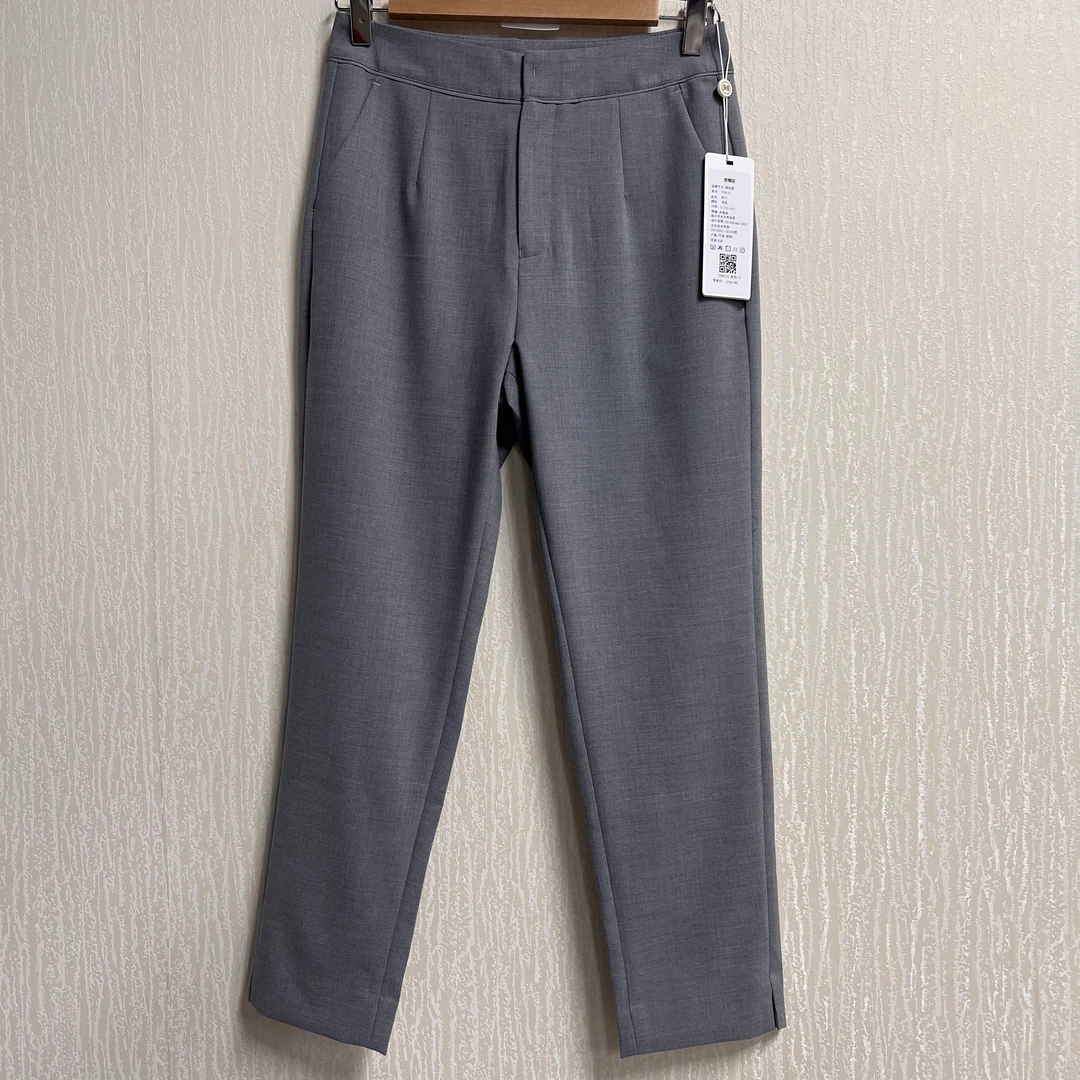 【灰色】25ss夏季新款九分微锥休闲裤【CY8113】【214】