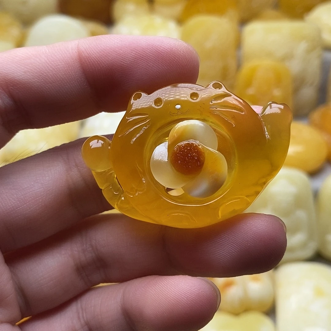 琥珀颈饰未镶嵌琥珀蜜蜡吊坠