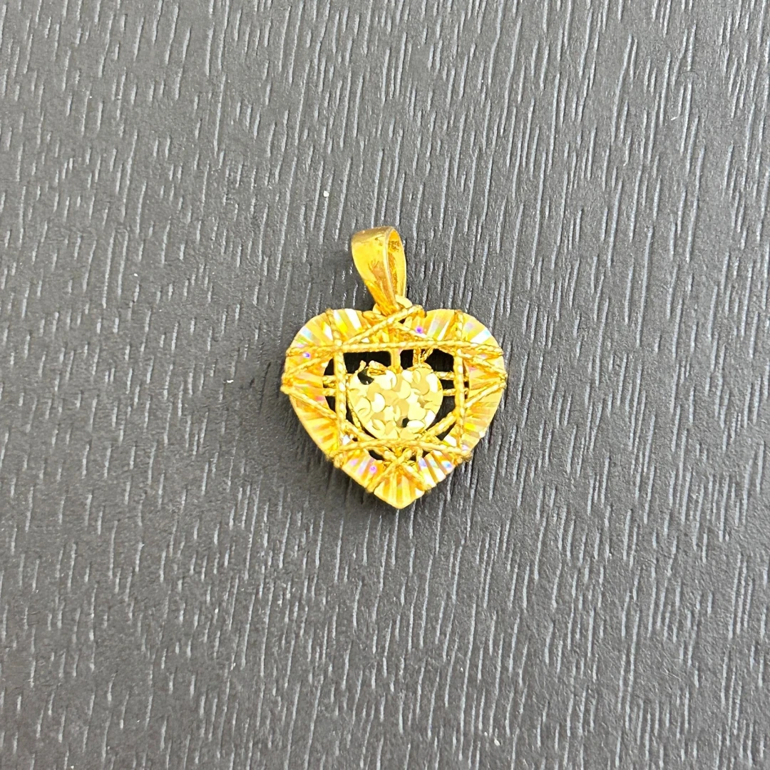【店长专享】足金999投资金攒黄金碎碎冰爱心ZBHJD1104克重多退少补