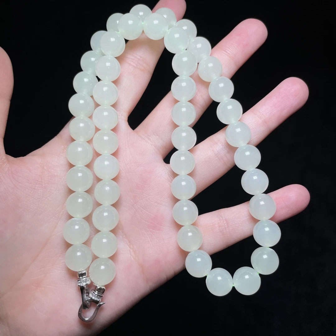 【玉总珠宝】925银和田玉妈妈项链贵气礼物多样性发一CAN4230014