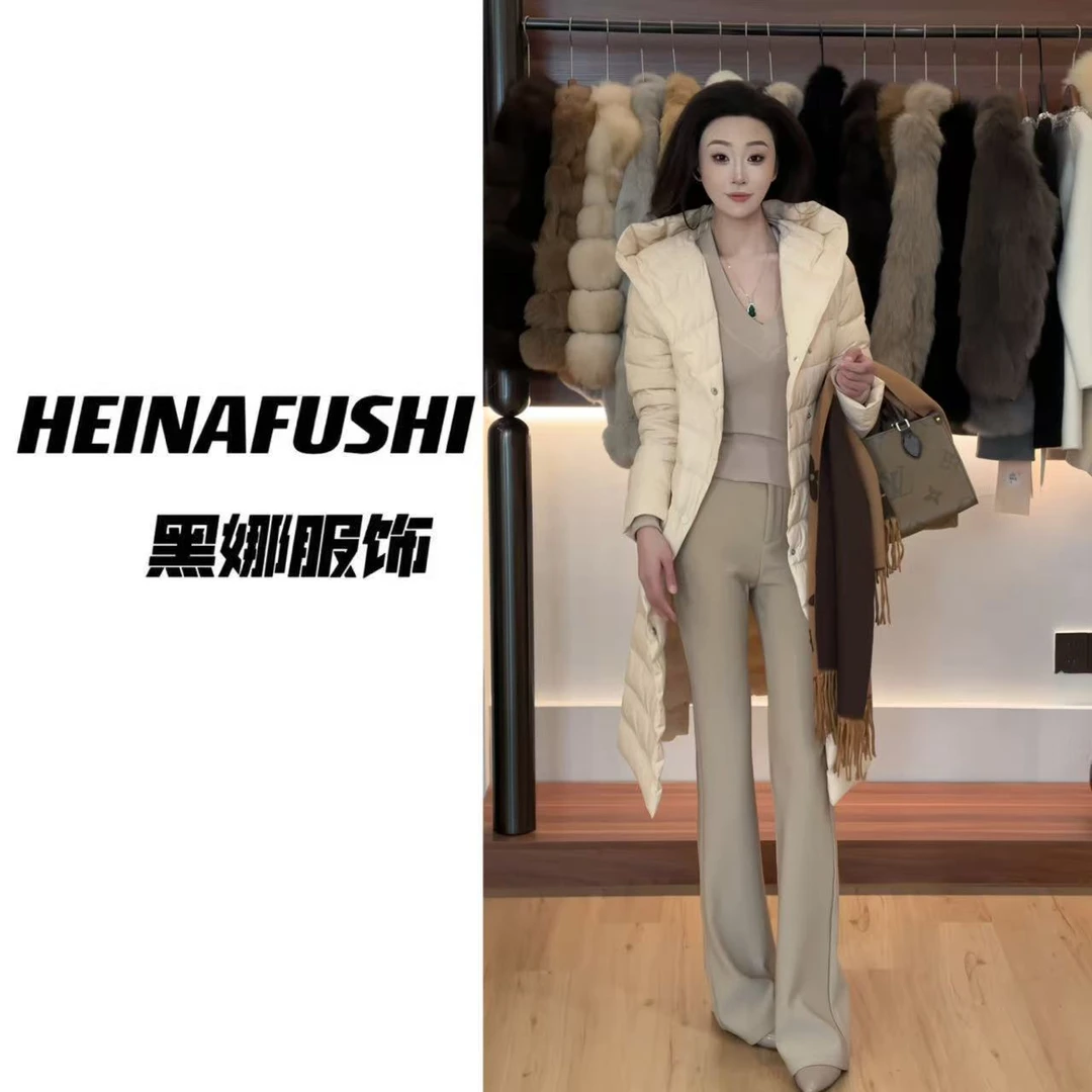 HEINA【清冷行政】婴儿绒直筒喇叭裤1749 x