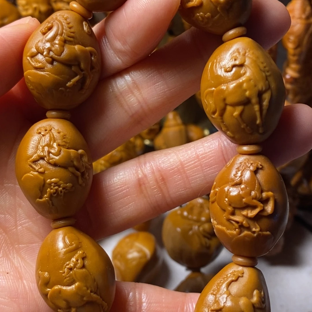 橄榄核手串/手链八骏图