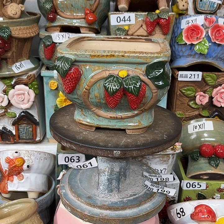 紫砂花盆粗陶材质多肉花盆