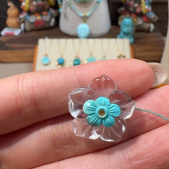 绿松石未镶嵌花卡子