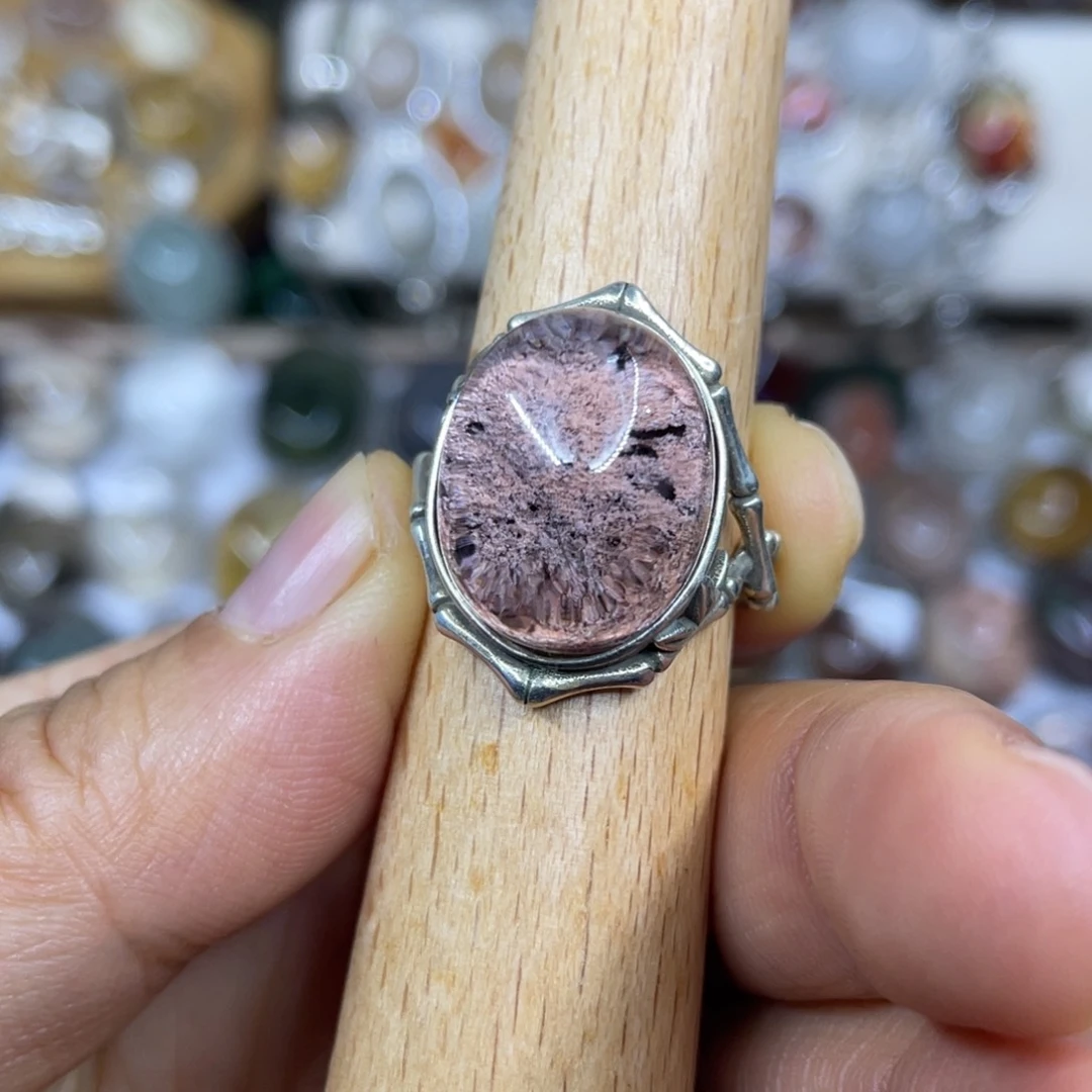 【闪购商品】银S925镶嵌珠宝半成品水晶戒指
