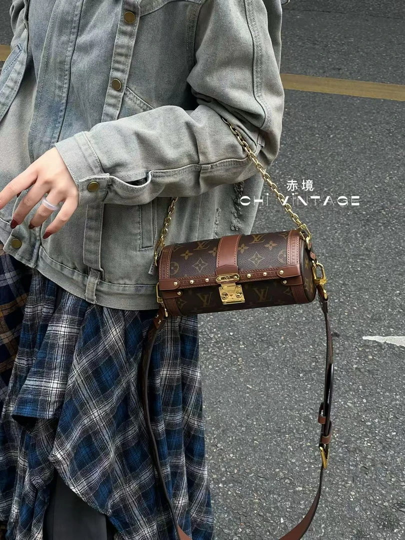 95新 LouisVuitton/路易威登 7130 【嘉欣专属】黑三彩水桶单肩包12