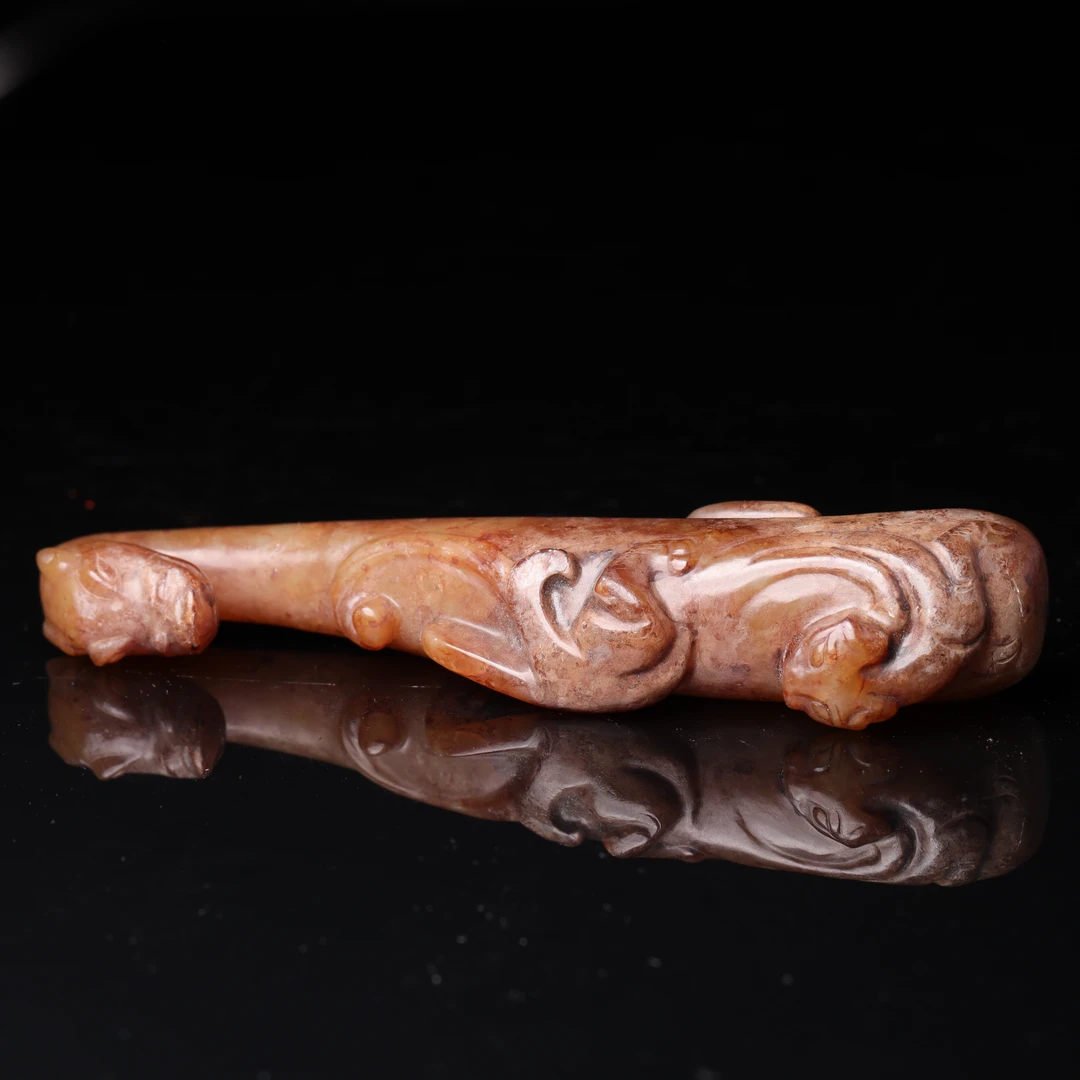 明代和田玉龙首带钩