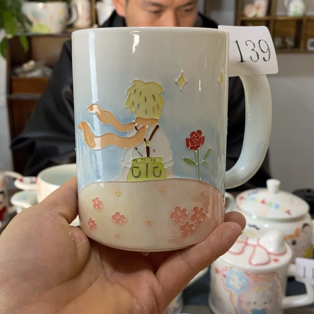 瓷片景德镇釉下彩手绘