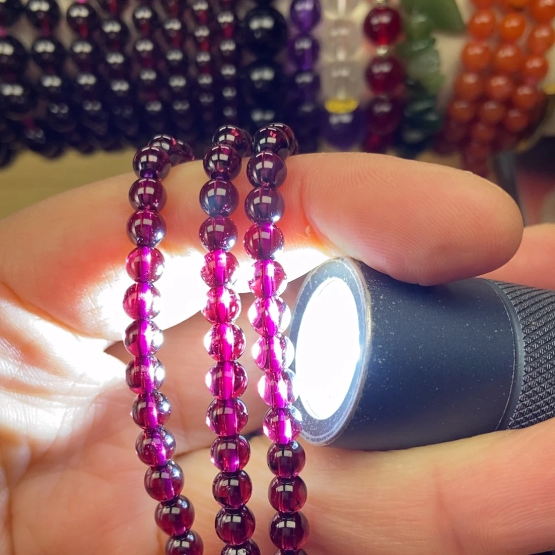 未镶嵌手链石榴石