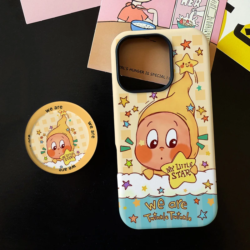 尖尖帽星星人磁吸菲林二合一适用苹果17/16promax手机壳华为小米