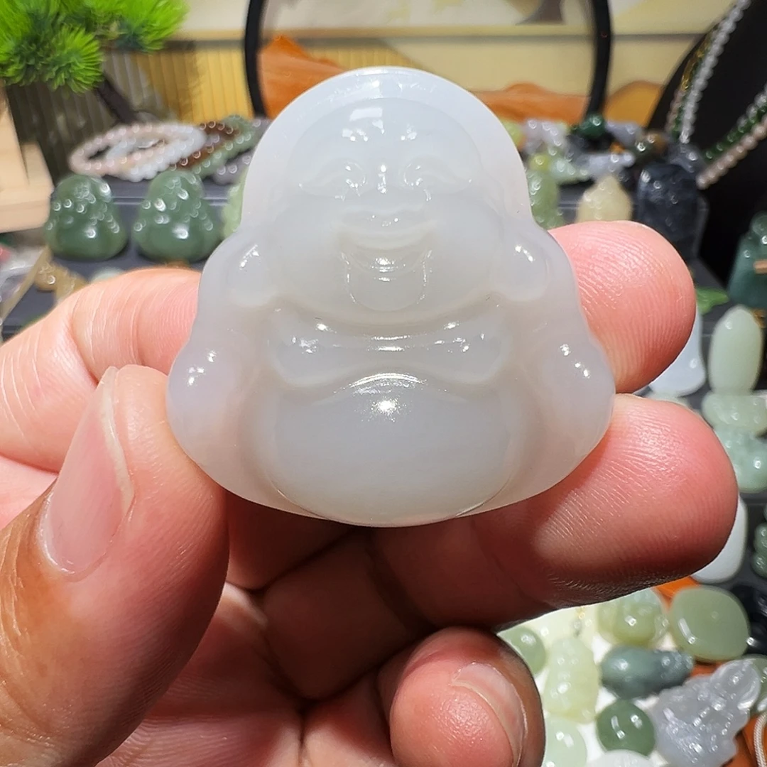 和田玉未镶嵌颈饰35m