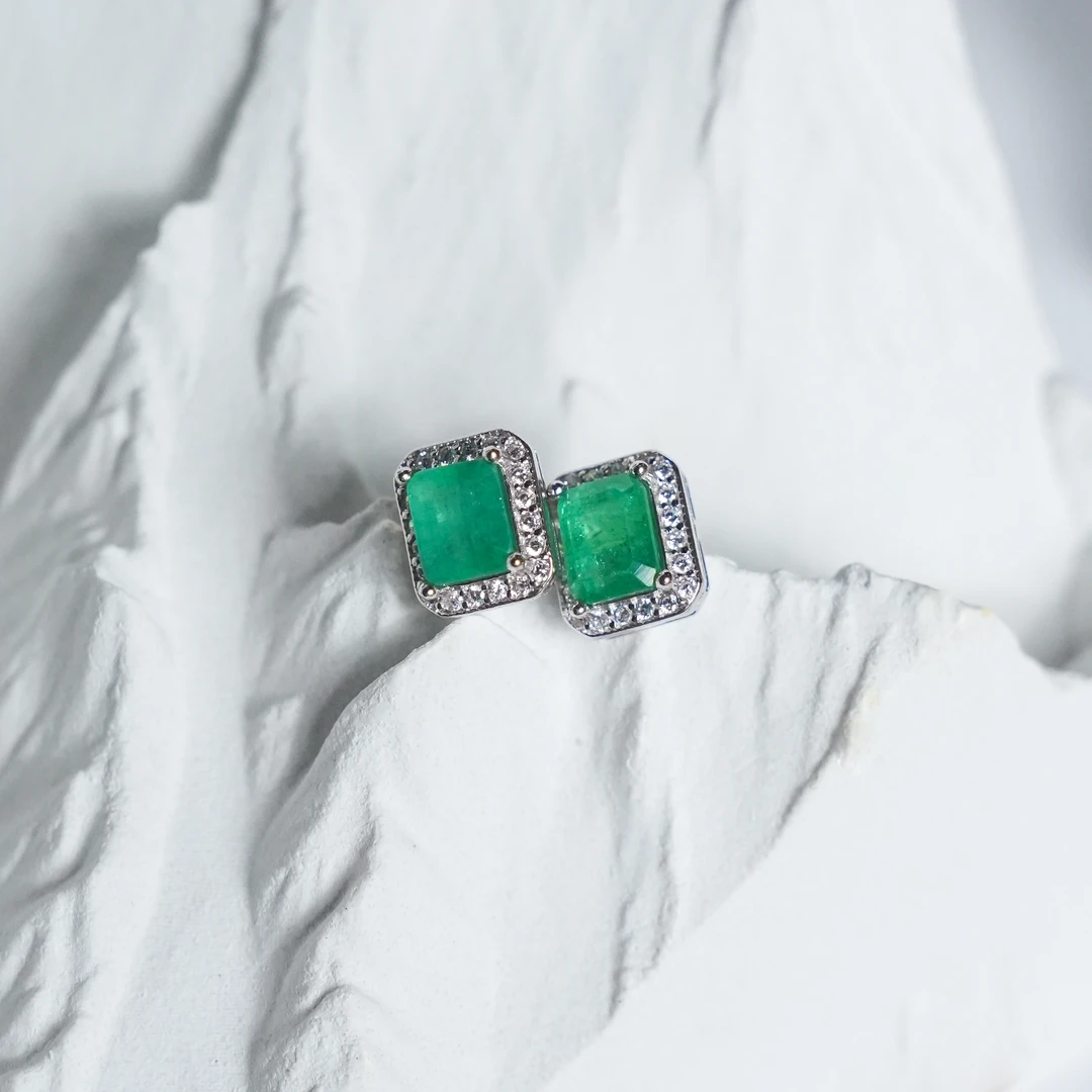 祖母绿耳饰-YZ62|BZM4