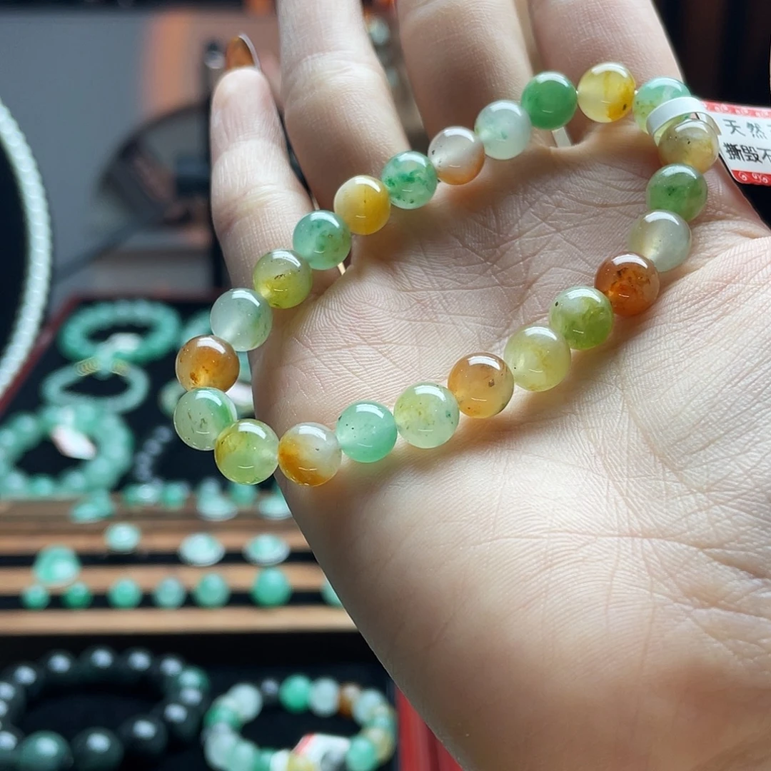 石英质玉（非洲翠）未镶嵌手串