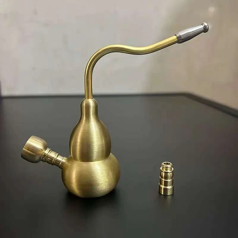 黄铜葫芦烟壶金属两用水过滤黄铜水袋四用型男士金属葫芦