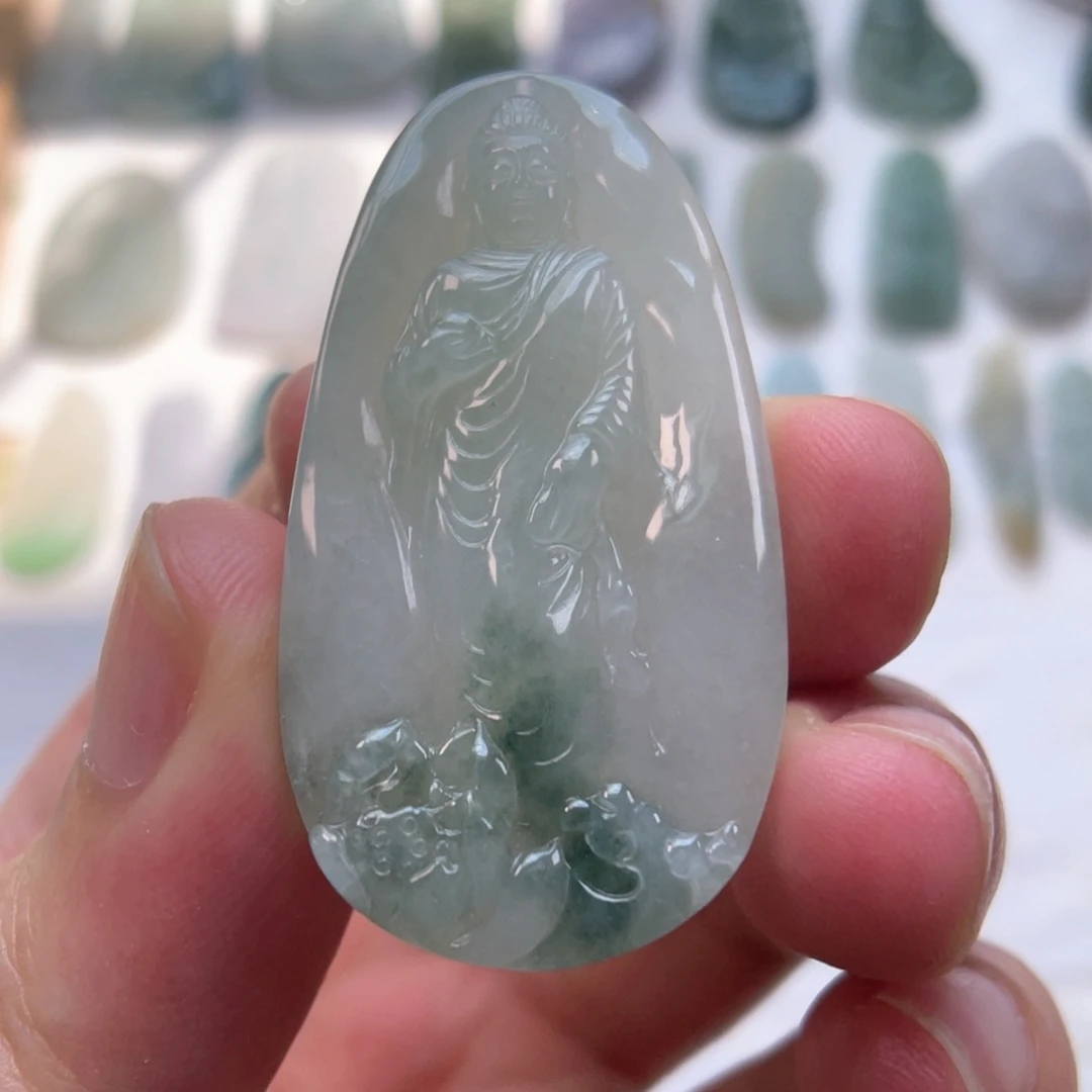 定制翡翠未镶嵌站佛