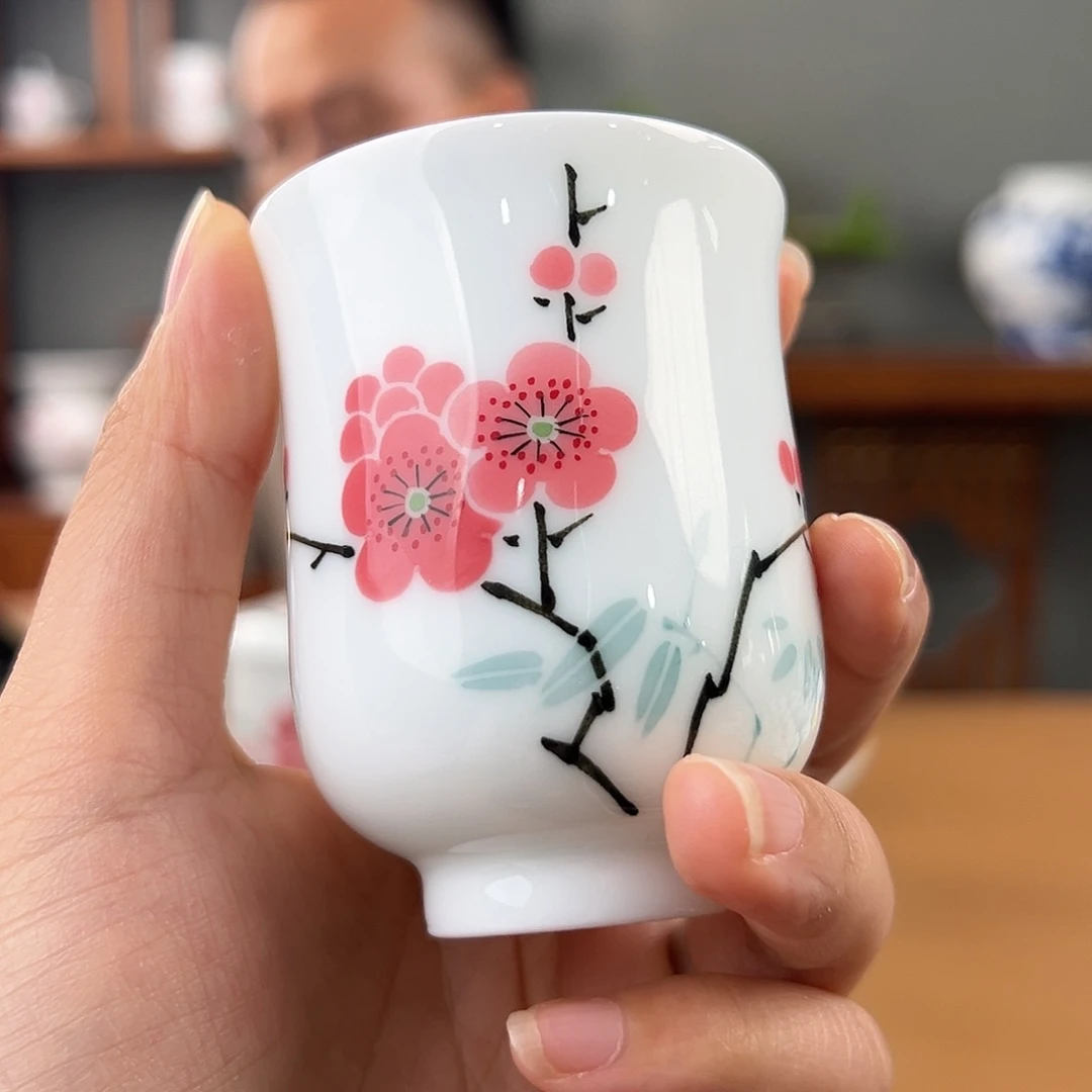 玉泥 红梅闻香杯杯