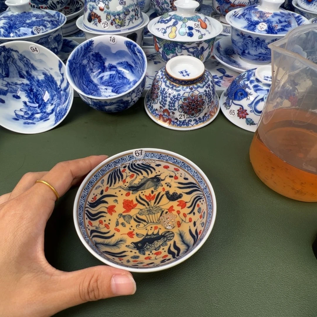 陶瓷景德镇纯手工纯手绘茶具木木67