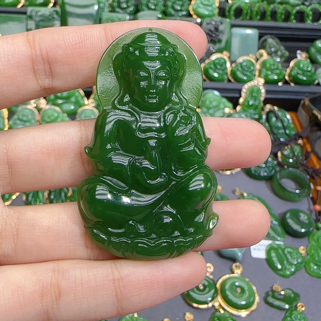 和田玉（碧玉）未镶嵌颈饰编绳