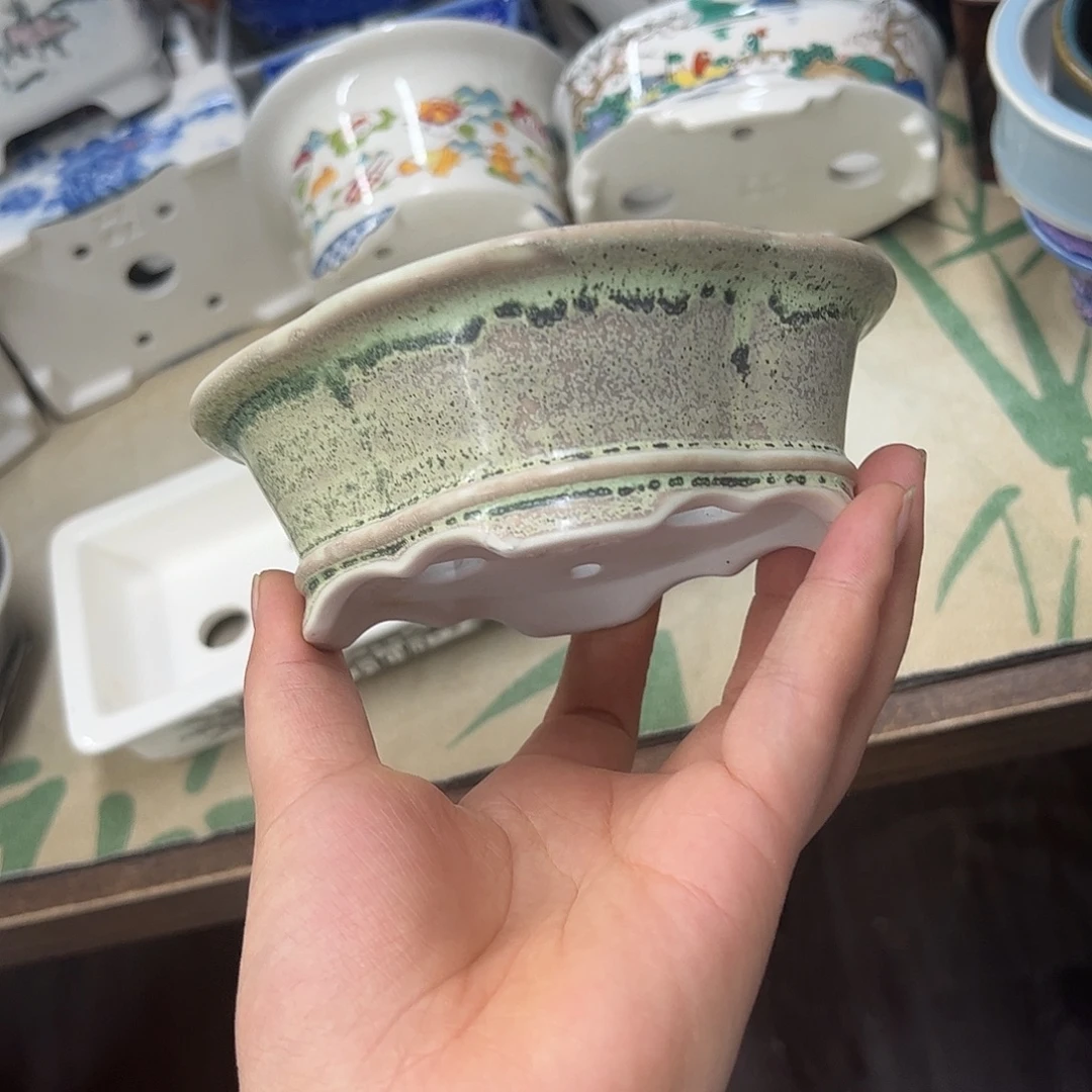 紫砂花盆373号瑕疵13/12/4cm窑变