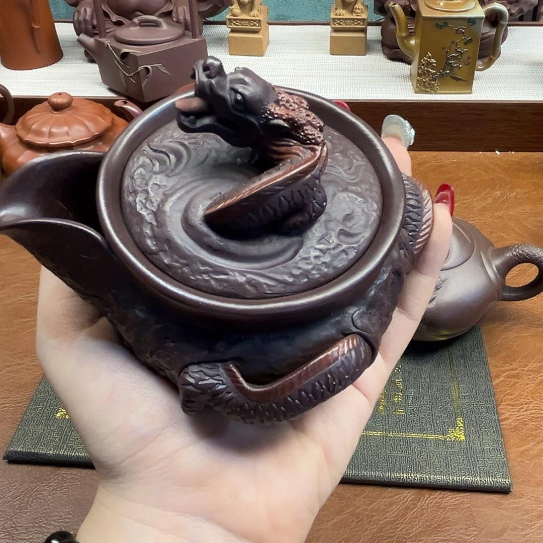 茶壶紫砂紫砂雕宠小器高品
