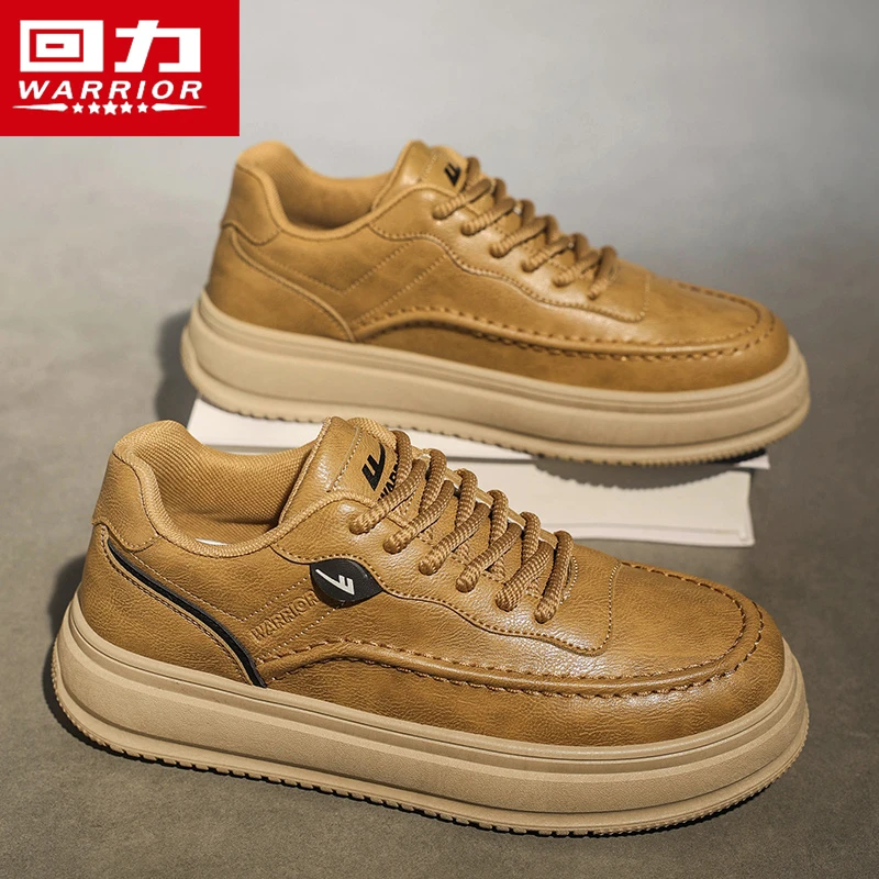 回力男鞋秋季2025新款时尚百搭工装休闲皮鞋男士上班通勤爆款潮鞋