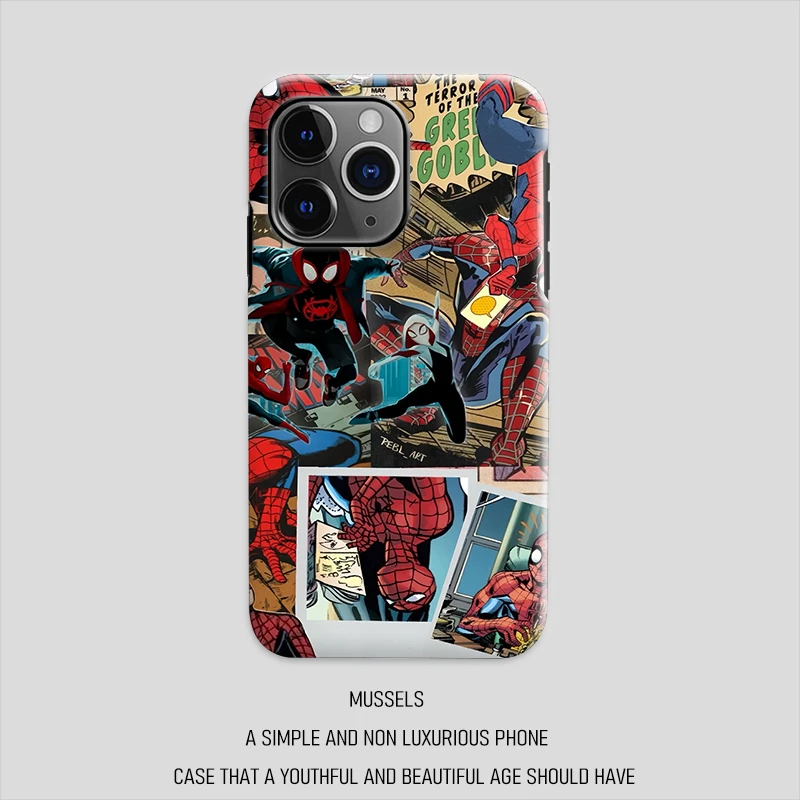 动漫蜘蛛侠菲林软硬壳2合1创意适用于苹果华为VIVO小米OPPO手机壳