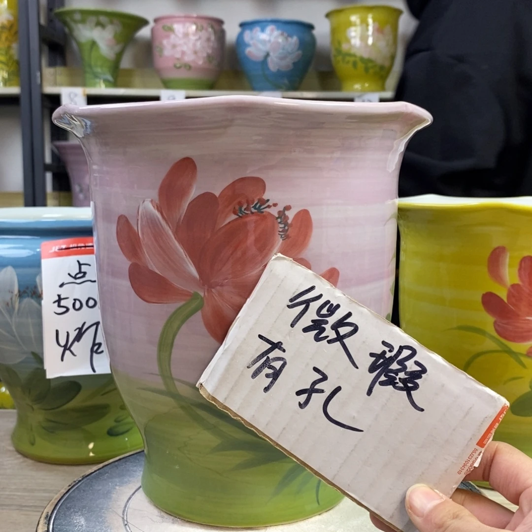景德镇手工手绘陶瓷花盆