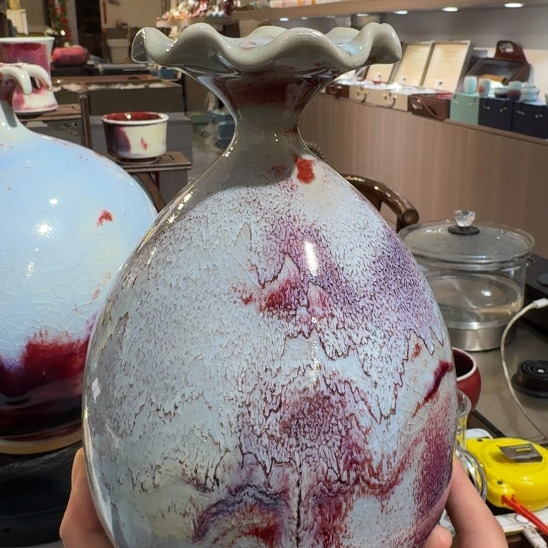 陶摆件石榴瓶小号