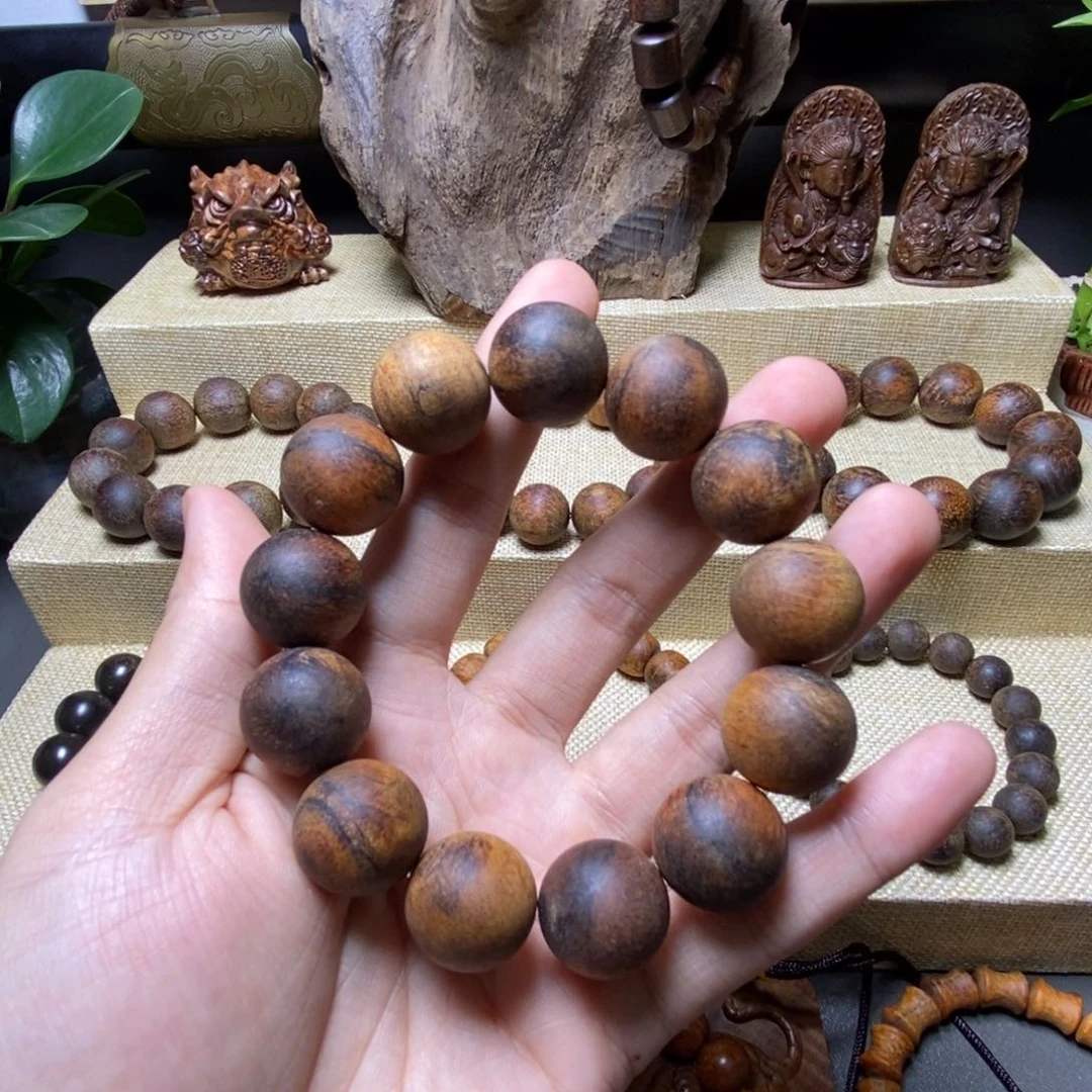 贡木印贡渐变色手串18