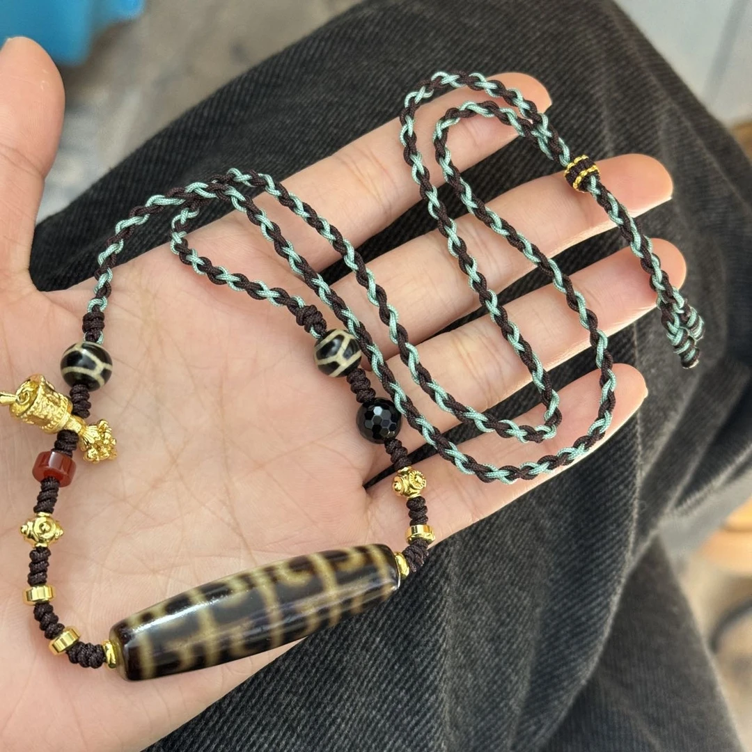 【天赐精选】TC05356-玛瑙DIY脖挂（无界）-多样性发其一-48*13mm