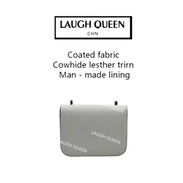 手工打造真皮女士新款包白色银扣K