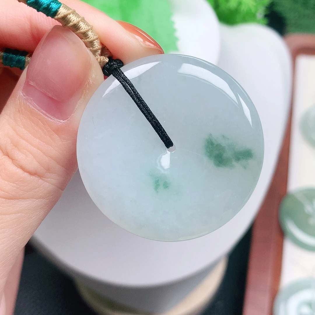 翡翠未镶嵌颈饰平安36.9-5.5