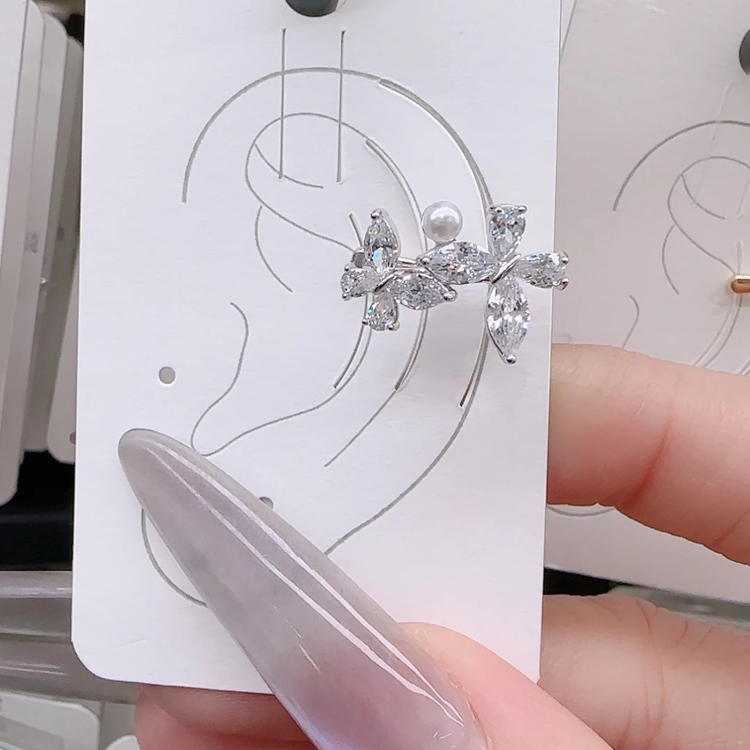 锆石铜合金925银耳环