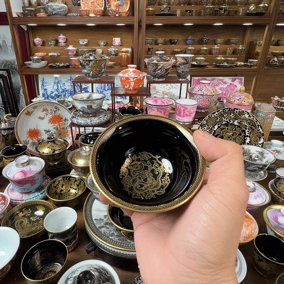 ࿐***࿐黑金龙纹压手杯杯
