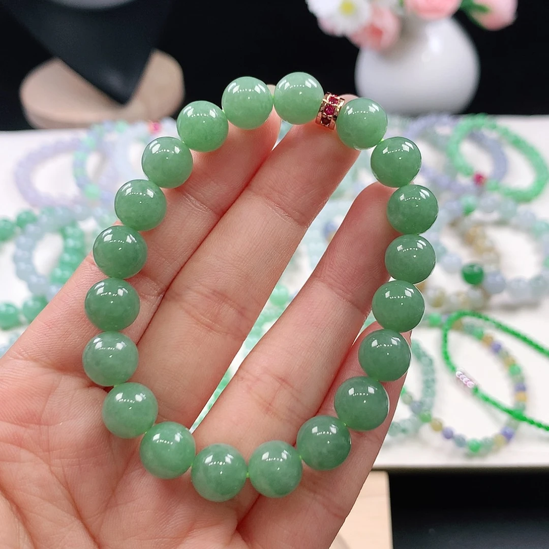 翡翠未镶嵌手链9.3mm
