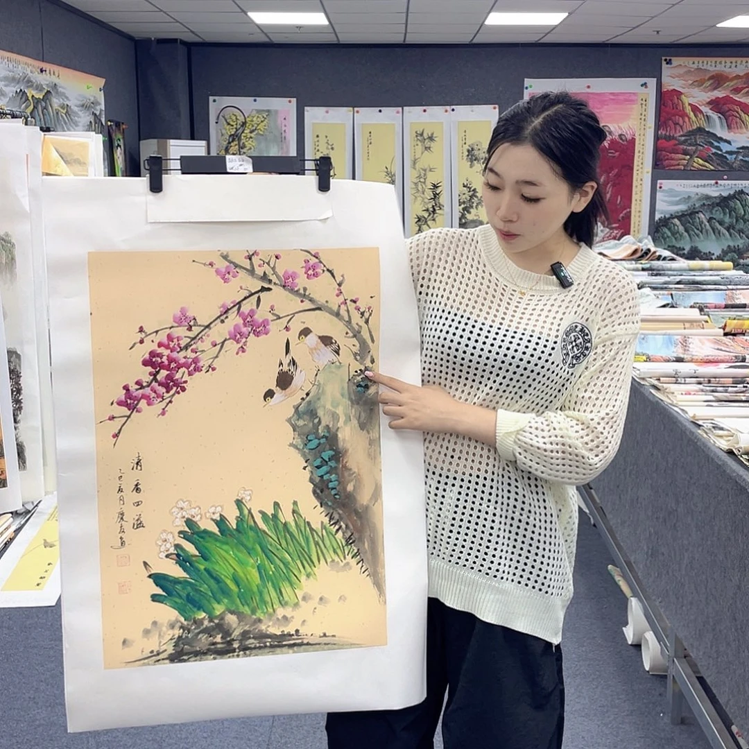国画作品小姐姐放漏…